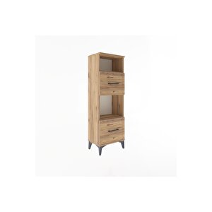 Arges Dolap 2 Raflı 2 Çekmeceli 44x30x134 Çam-çam