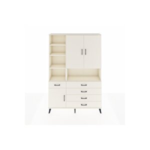 Arges Gardrop 8 Raflı 5 Çekmeceli 3 Kapaklı 132x30x195 Aytaşı-aytaşı