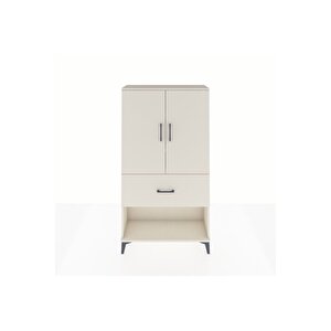 Arges Dolap 3 Raflı Tek Çekmeceli 2 Kapaklı 88x30x163 Aytaşı-aytaşı