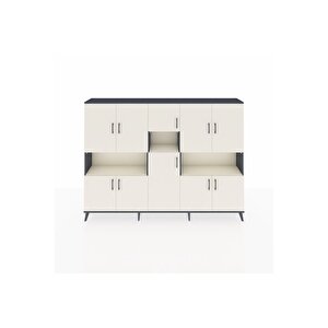 Arges Dolap 14 Raflı 10 Kapaklı 220x30x163 Antrasit-aytaşı