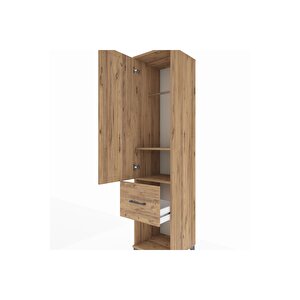 Hyperion Dolap 2 Raflı Tek Çekmeceli Tek Askılı 44x44x195 Çam-çam