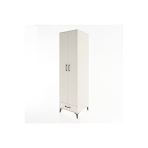 Hyperion Dolap 3 Raflı Tek Çekmeceli Tek Askılı 60x44x195 Aytaşı-aytaşı