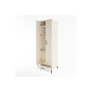 Hyperion Dolap 3 Raflı Tek Çekmeceli Tek Askılı 60x44x195 Aytaşı-aytaşı