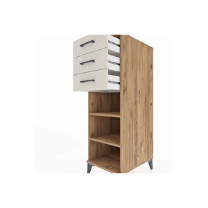 Kronos Dolap 2 Raflı 3 Çekmeceli 44x59x134 Çam-aytaşı