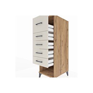 Kronos Dolap 5 Çekmeceli 44x59x134 Çam-aytaşı