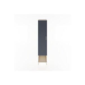 Hyperion Dolap 3 Raflı Tek Kapaklı Tek Askılı 44x44x221 Aytaşı-antrasit