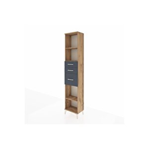 Arges Dolap 3 Raflı 3 Çekmeceli 44x30x221 Çam-antrasit