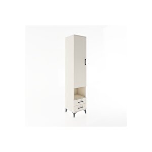 Hyperion Dolap 3 Raflı 2 Çekmeceli Tek Askılı 44x44x221 Aytaşı-aytaşı