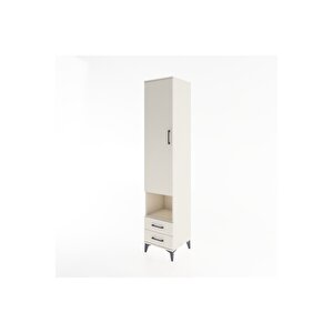 Hyperion Dolap 3 Raflı 2 Çekmeceli Tek Askılı 44x44x221 Aytaşı-aytaşı