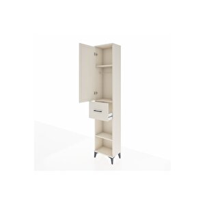 Arges Dolap 3 Raflı Tek Çekmeceli Tek Askılı 44x30x221 Aytaşı-aytaşı