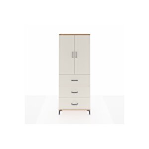 Arges Dolap 3 Raflı 3 Çekmeceli 2 Kapaklı 88x30x221 Çam-aytaşı