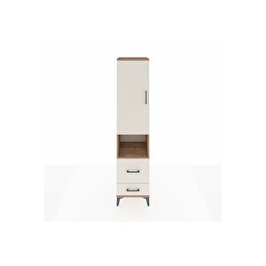 Hyperion Dolap 2 Raflı 2 Çekmeceli Tek Askılı 44x44x195 Çam-aytaşı