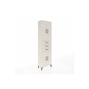 Arges Dolap 4 Raflı 3 Çekmeceli 4 Kapaklı 60x30x221 Aytaşı-aytaşı