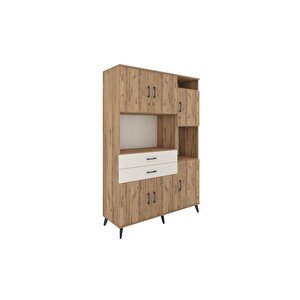 Hyperion Dolap 9 Raflı 2 Çekmeceli 6 Kapaklı 132x44x195 Çam-çam/aytaşı