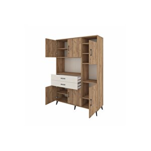 Hyperion Dolap 9 Raflı 2 Çekmeceli 6 Kapaklı 132x44x195 Çam-çam/aytaşı