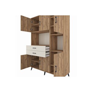 Hyperion Dolap 9 Raflı 2 Çekmeceli 6 Kapaklı 132x44x195 Çam-çam/aytaşı