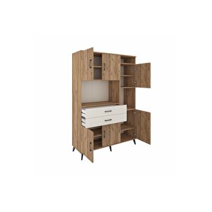 Hyperion Dolap 9 Raflı 2 Çekmeceli 6 Kapaklı 132x44x195 Çam-çam/aytaşı