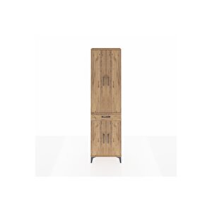 Arges Dolap 3 Raflı Tek Çekmeceli Tek Askılı 60x30x221 Çam-çam