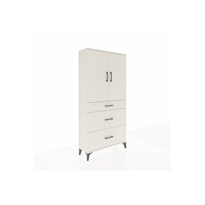 Arges Dolap 3 Raflı 3 Çekmeceli 2 Kapaklı 88x30x182 Aytaşı-aytaşı