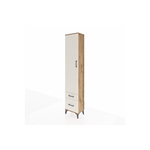 Arges Dolap 2 Raflı 2 Çekmeceli Tek Askılı 44x30x221 Çam-aytaşı