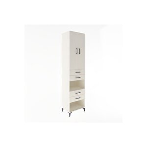 Hyperion Dolap 4 Raflı 4 Çekmeceli 2 Kapaklı 60x44x243 Aytaşı-aytaşı