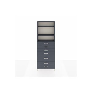 Arges Dolap 3 Raflı 7 Çekmeceli 88x30x243 Antrasit-antrasit