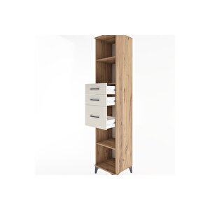 Hyperion Dolap 3 Raflı 3 Çekmeceli 44x44x221 Çam-aytaşı