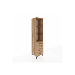 Hyperion Dolap 3 Raflı 4 Çekmeceli 44x44x195 Çam-çam