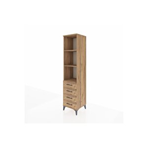 Hyperion Dolap 3 Raflı 4 Çekmeceli 44x44x195 Çam-çam