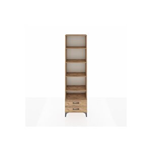 Arges Dolap 5 Raflı 2 Çekmeceli 60x30x221 Çam-çam