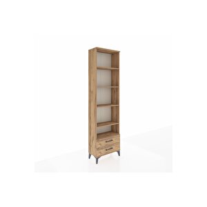 Arges Dolap 5 Raflı 2 Çekmeceli 60x30x221 Çam-çam
