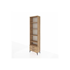 Arges Dolap 5 Raflı 2 Çekmeceli 60x30x221 Çam-çam