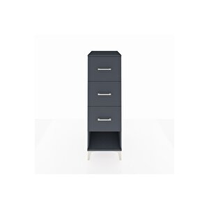 Kronos Dolap 3 Çekmeceli 44x59x134 Antrasit-antrasit