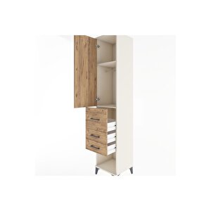 Hyperion Dolap 2 Raflı 3 Çekmeceli Tek Askılı 44x44x221 Aytaşı-çam