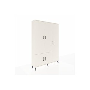 Arges Dolap 7 Raflı 5 Kapaklı Tek Askılı 132x30x195 Aytaşı-aytaşı/çam