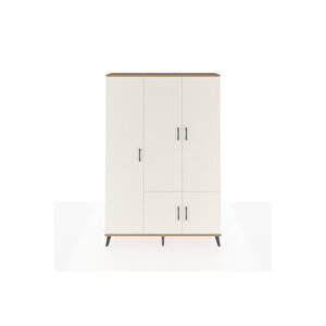 Arges Gardrop 7 Raflı 5 Kapaklı Tek Askılı 132x30x195 Çam-aytaşı