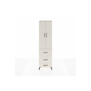 Arges Dolap 3 Raflı 3 Çekmeceli 2 Kapaklı 60x30x221 Aytaşı-aytaşı