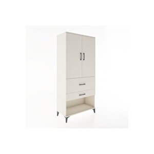 Hyperion Dolap 3 Raflı 2 Çekmeceli 2 Kapaklı 88x44x195 Aytaşı-aytaşı