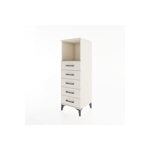 Hyperion Dolap Tek Raflı 5 Çekmeceli 44x44x134 Aytaşı-aytaşı
