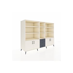 Kronos Dolap 11 Raflı 3 Çekmeceli 4 Kapaklı 220x59x163 Aytaşı-aytaşı/antrasit