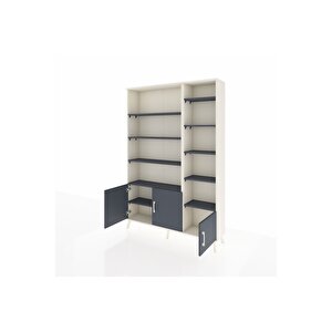 Arges Gardrop 10 Raflı 3 Kapaklı 132x30x195 Aytaşı-antrasit