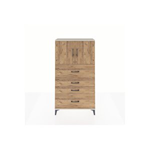 Arges Dolap 2 Raflı 4 Çekmeceli 2 Kapaklı 88x30x163 Aytaşı-çam