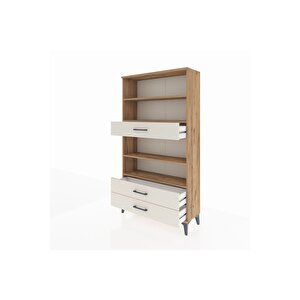 Arges Dolap 4 Raflı 3 Çekmeceli 88x30x163 Çam-aytaşı