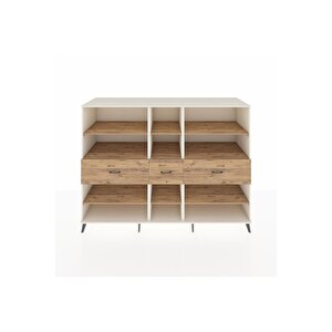 Kronos Dolap 9 Raflı 3 Çekmeceli  220x59x163 Aytaşı-çam