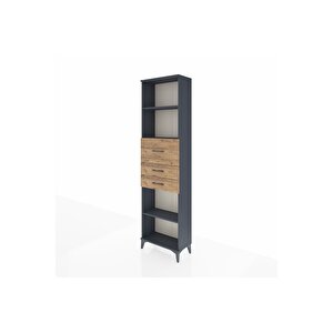 Arges Dolap 3 Raflı 3 Çekmeceli 60x30x221 Antrasit-çam