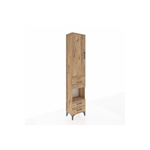 Arges Dolap 4 Raflı 3 Çekmeceli Tek Kapaklı 44x30x221 Çam-çam