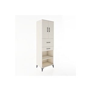 Hyperion Dolap 4 Raflı 2 Çekmeceli 2 Kapaklı 60x44x195 Aytaşı-aytaşı