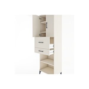 Hyperion Dolap 4 Raflı 2 Çekmeceli 2 Kapaklı 60x44x195 Aytaşı-aytaşı