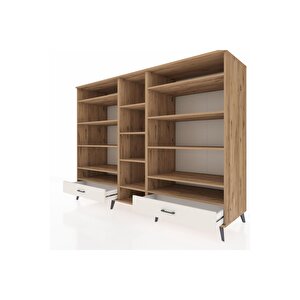 Kronos Dolap 14 Raflı 2 Çekmeceli  220x59x163 Çam-çam/aytaşı