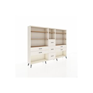 Arges Dolap 8 Raflı 7 Çekmeceli  220x30x163 Aytaşı-çam/aytaşı